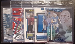Lotto carte radiocomandate Detroit Lions x5 Rookie Hutchinson Williams Arnold Branch Rakestraw - Foto 1 di 6