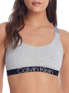 Calvin Klein CK Reconsidered Comfort Unlined Bralette New Womans Small Spellout - Picture 1 of 12