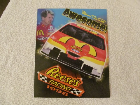 NASCAR DRIVER BILL ELLIOTT REESE'S RACING 1998 POST CARD NEW Cover