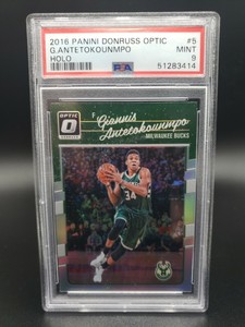 2016 Donruss Optic Giannis Antetokounmpo Holo PSA 9