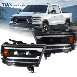VLAND Amber LED Projector Headlights For 2019-2024 Dodge Ram 1500 w/Animation - Bild 1 von 14