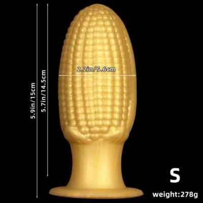 Juguete sexual de masaje dilatador de ano estimular masturbación mazorca maíz tapón trasero realista Foto 1 de 4