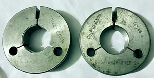 REGAL 1-5/16 18 UNEF 2A THREAD RING GAGES 1.3125 GO NO GO 1.2749 & 1.2700 - Picture 1 of 2