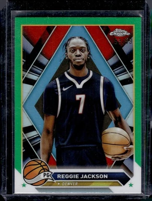 2023-24 Topps Chrome #168 Reggie Jackson Green Refractors #/99 - Image 1 of 2