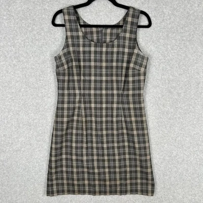 Vestido Academia Vintage Antiguo Azul Marino Para Mujer a Cuadros Verde Talla 8 Clásico Hong Kong Foto 1 de 4