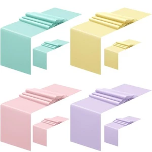 Windkream 12 Pcs 14 x 108 Inches Easter Spring Pastel Plastic Table Runner Ma... - Picture 1 of 5