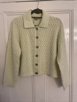 Oliver Bonas Yellow Knitted Jacket Size 10 - Image 1 of 4
