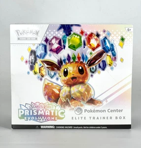 Pokemon Center Scarlet Violet Prismatic Evolutions Elite Trainer Box ETB IN HAND - Picture 1 of 6