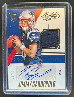 2014 Absolute Jimmy Garoppolo Tools of the Trade Rookie RC Jersey Auto #53/99 - Image 1 of 2