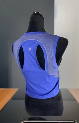 Camiseta sin mangas Athleta Advantage con cremallera azul lazurita púrpura nueva con etiquetas talla M Foto 1 de 4