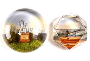 Antique Cut Glass Scottish Paperweights Portobello Pier Wigton Martyr c.1870s - Picture 1 of 13