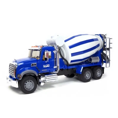 Bruder Mack 24” Granite Cement Mixer Truck 1/16th - Blue/white . Excellent! - Image 1 of 4