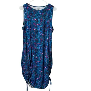 CVG Constantly Varied Gear Blue Cinched Athletic Dress Size M/L Sporty Stretch - Picture 1 of 7