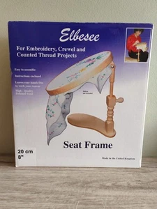 Elbesee Seat Frame 8" 20cm Embroidery Cross Stitch Hoop Frame Clip Rotating - Picture 1 of 8