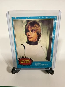 🔥🚀 1977 Topps Star Wars Card #1 Luke Skywalker Blue Series 1 (EXCELLENT) 🚀🔥 - Picture 1 of 5