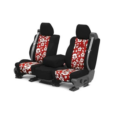For Toyota T100 93-98 NeoSupreme 1st Row Black & Hawaiian Red Custom Seat Covers Foto 1 de 3
