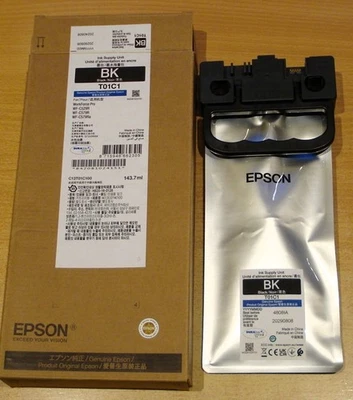 Genuine EPSON T01C1 BK Black ink cartridge: opened but NOT put in a printer 2029 - Image 1 of 4