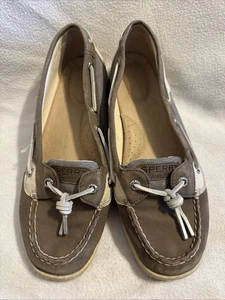 Sperry Damen Top Sider Bootsschuhe Größe 8,5 Leder hellbraun. S12 - Bild 1 von 6