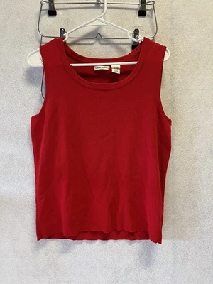 Suéter Laura Ashley Mujer Sin Mangas Talla Mediana Rojo Amapola Negocios Foto 1 de 4