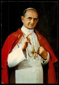 PAPST ST. PAUL VI Vintage HEILIGE KARTE POSTKARTE - Bild 1 von 2