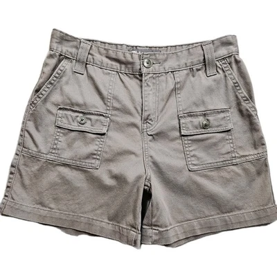 Pantalones Cortos Utilitarios Levis Cargo Para Mujer 6 Marrón 6 Bolsillos Cintura Alta Elastizados Glamping Foto 1 de 4