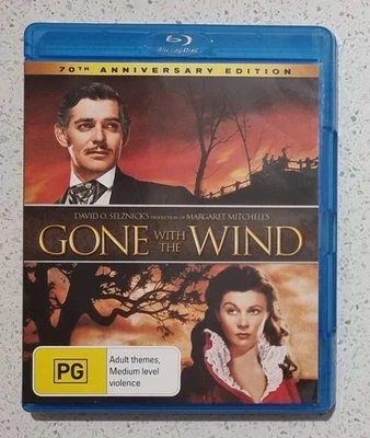 VGC Gone With The Wind Blu Ray 1939 70th Anniversary Edition Region B Movie Film - image 1 of 4