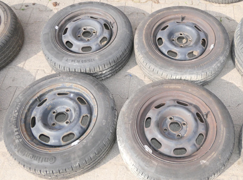 VW Golf 3 Caddy 175/65 R14 82T Sommerreifen Reifen 6jx14H2 ET43 ca.6-6,5mm - Bild 1 von 3