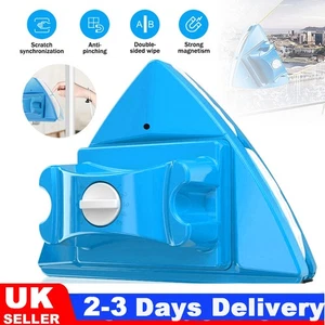Magnetic Window Cleaner Tool Double Side Windows Cleaning Wiper Glass Brush UK - Picture 1 of 13
