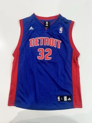 DETROIT PISTONS # 32 HAMILTON NBA BASKETBALL JERSEY BY ADIDAS  YOUTH LARGE 14-16 - Image 1 of 4