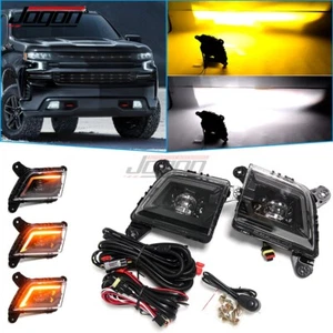 For Chevy Silverado 1500 2500 2019-2021 LED DRL Front Fog Daytime Running Light - Picture 1 of 9