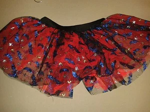 Bats for Halloween -Girls Black/Red Tutu Skirt Hen Night/Party 6/16 - Picture 1 of 1