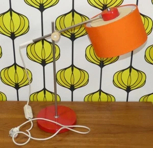 Lámpara de mesa años 70 NARANJA rojo SPACE Age POP ART retro 70s - Imagen 1 de 13