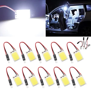 10Pcs T10 BA9S Festoon Dome COB LED Car Interior Door Map Reading Panel Light - Bild 1 von 6