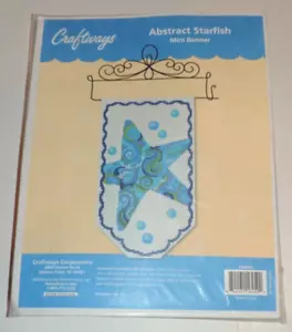 CRAFTWAYS ABSTRACT STARFISH MINI BANNER COUNTED CROSS STITCH KIT WITH HANGER - Picture 1 of 2