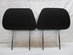 OEM ORIGINAL 1999 2002 MERCURY COUGAR PAIR OF BLACK CLOTH  FRONT SEAT HEADRESTS - Picture 1 of 4
