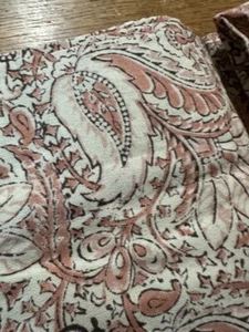 POTTERY BARN Paar Vorhänge/Paneele AMALA KALAMKARI 50 x 84 Stück Blush LEINEN/BAUMWOLLE - Bild 1 von 4