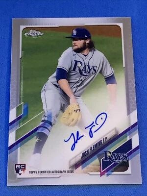 2021 Topps Chrome - Rookie Autographs #RA-JF Josh Fleming (AU, RC) - Image 1 of 2
