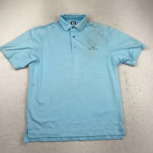 FootJoy Herren Golfshirt Kurzarm Large Blau Kiva Dunes Staff Polo Stretch - Bild 1 von 10