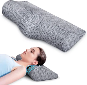 Cervical Neck Pillows for Pain Relief Sleeping, High-Density Memory Foam Pillow - Picture 1 of 6