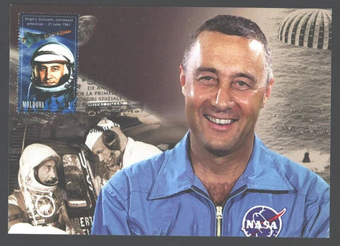 Moldova , 2011, 50 years of the first manned flights in to space , V.I. Grissom Cover