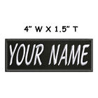 RECTANGULAR CUSTOM EMBROIDERED NAME TAG Iron-on Patch Quality Badge 4" x 1.5"