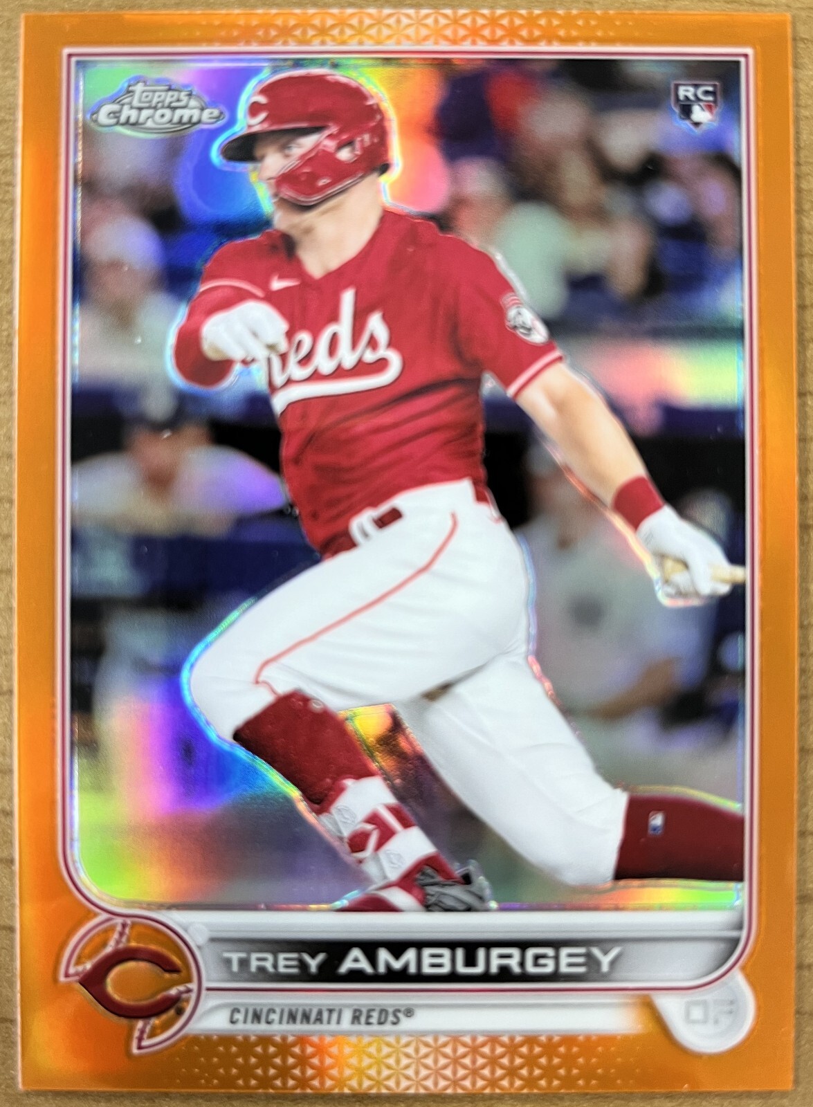 2022 Topps Chrome Orange Refractor #61 Trey Amburgey #20/25
