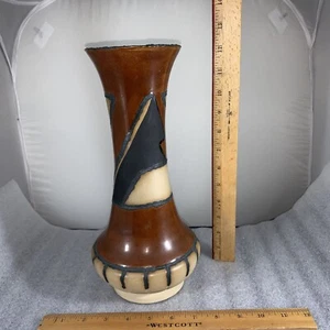 VINTAGE NATIVE AMERICAN INDIAN POTTERY VASE 12"H SIGNED WINDI AZ 16 NICE 80’s - Picture 1 of 8