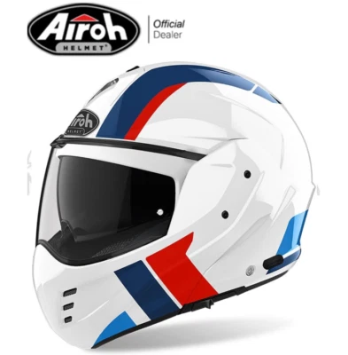 Airoh Mathisse EXPLORE Blue Glosado Casco Moto Modular Levante - Imagen 1 de 4