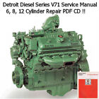 Detroit Diesel Series V71 Engine Service Manual  8V-6V-71TA  Computer PDF CD