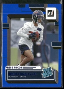 2022 Donruss Blue Press Proof Derek Stingley Jr. Rookie Houston Texans #351 - Picture 1 of 2