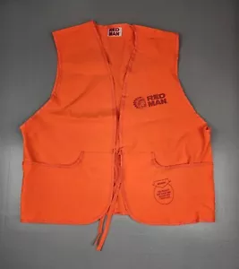 Redman Tobacco Hunting Vest Mens XL. Vintage Full Zip Orange. Rare NWOT - Picture 1 of 6