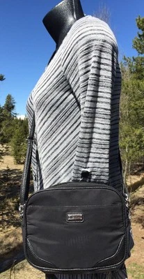 Tyler Rodan Black Nylon/Leather Crossbody Bag - Image 1 of 4