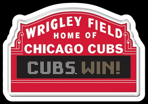 MAGNET Chicago Cubs Custom Vinyl Scoreboard Cubs Win MLB Baseball Go Cubbies Cover