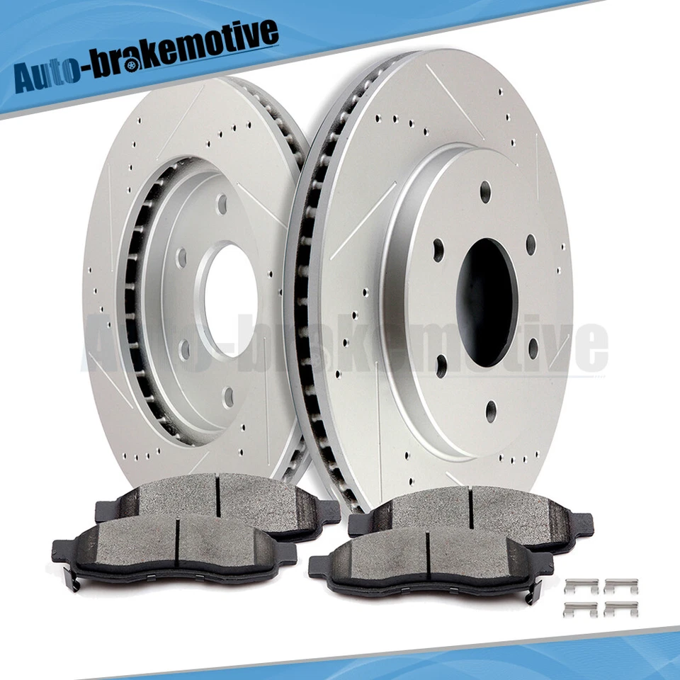 PARA INFINITI QX56 NISSAN PATHFINDER ARMADA ROTORES DE FREIO DIANTEIRO E PASTILHAS DE CERÂMICA - Imagem 1 de 4